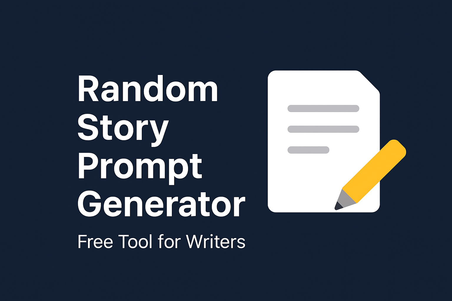 Random Story Prompt Generator | Free Tool For Writers