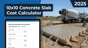 10x10 Concrete Slab Cost Calculator