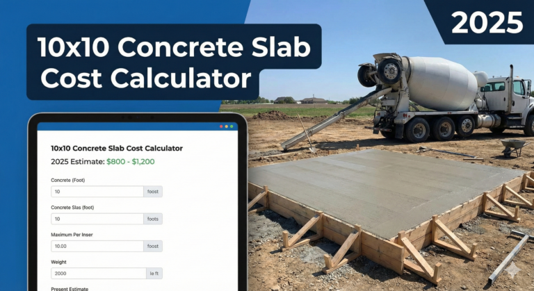 10x10 Concrete Slab Cost Calculator