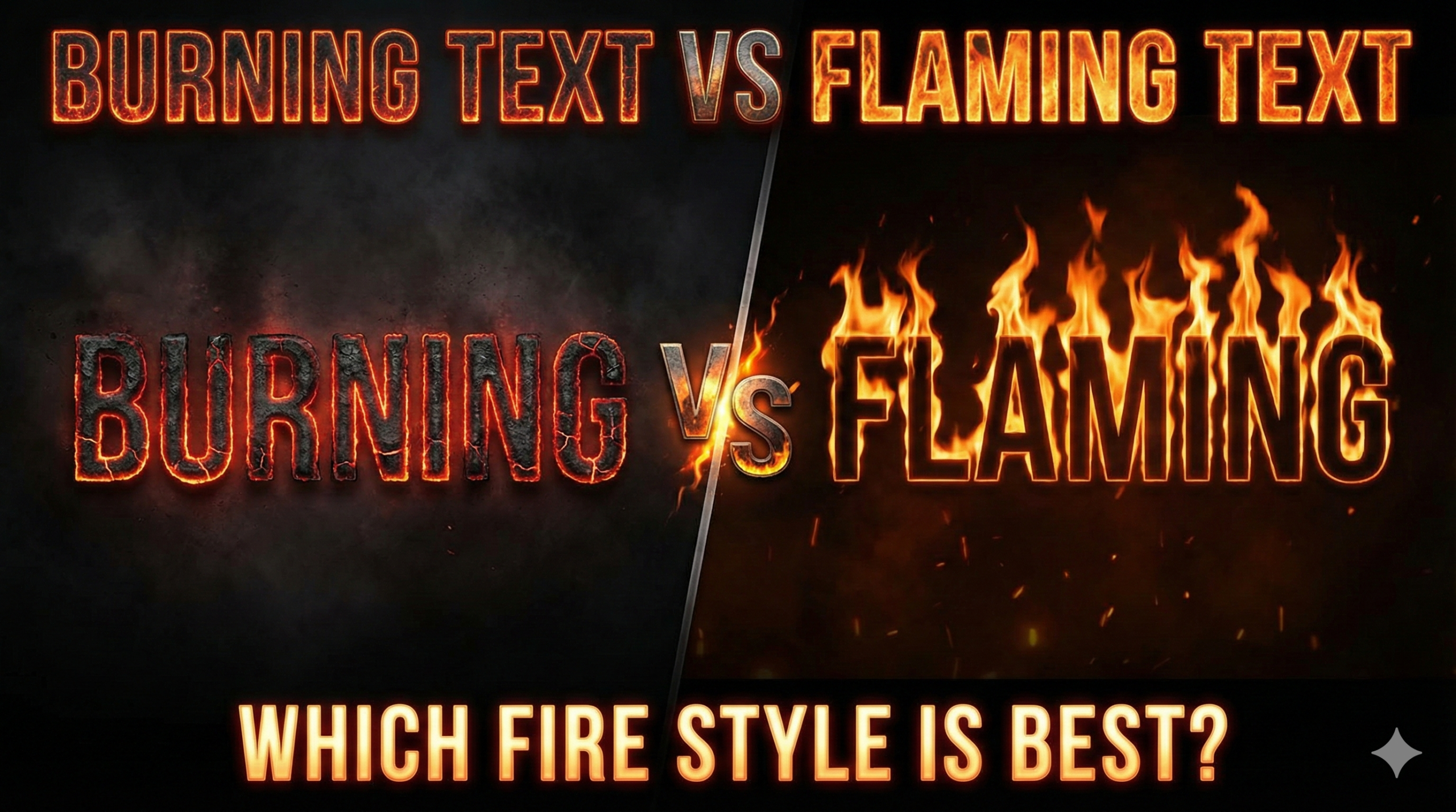 Burning Text vs Flaming Text