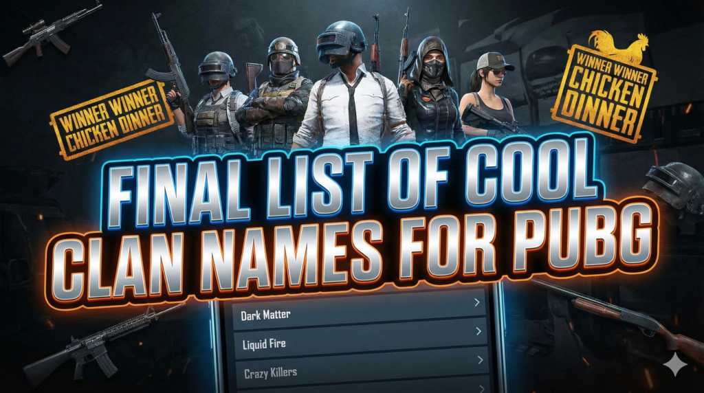Cool Clan Names for PUBG, Free Fire & BGMI