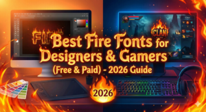 Fire Fonts for Designers & Gamers