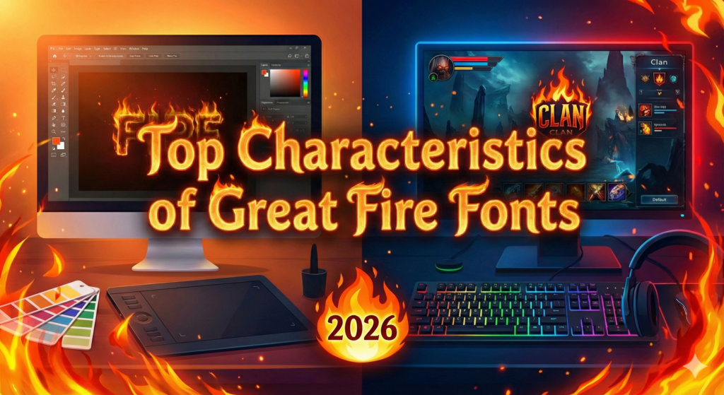 Fire Fonts for Designers & Gamers