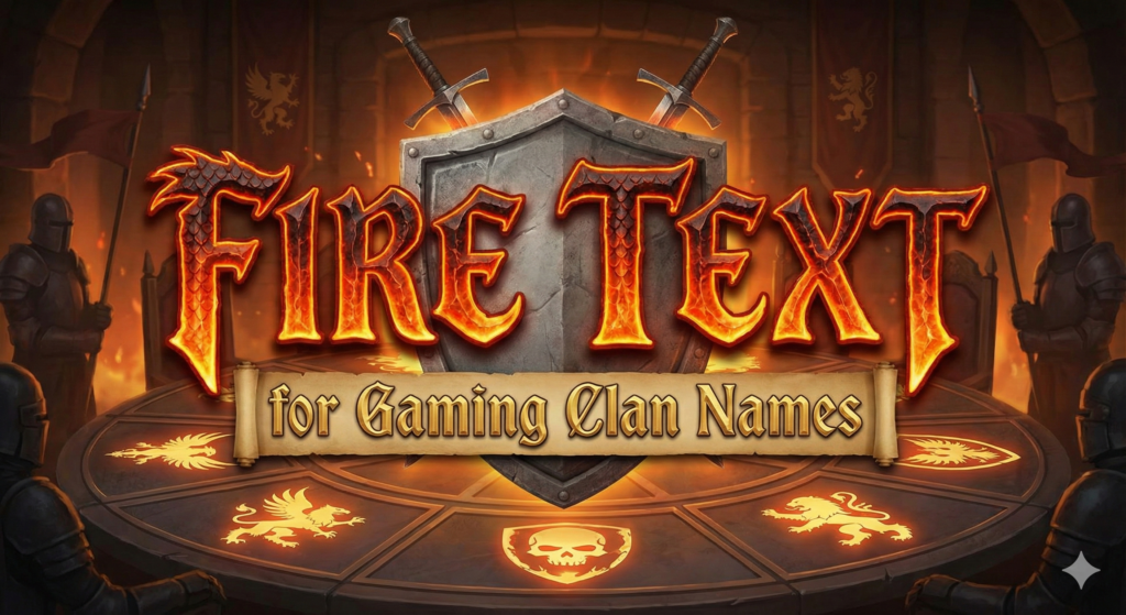 Fire Text for Gaming Names