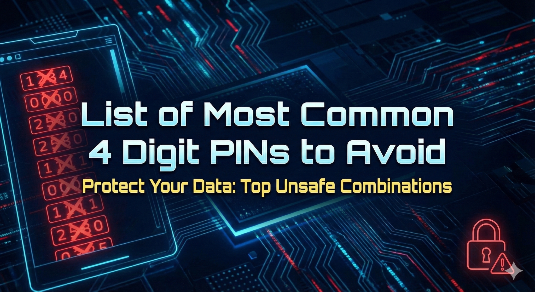 Most Common 4 Digit PINs To Avoid In 2026 (Full List Of Unsafe PIN Codes)