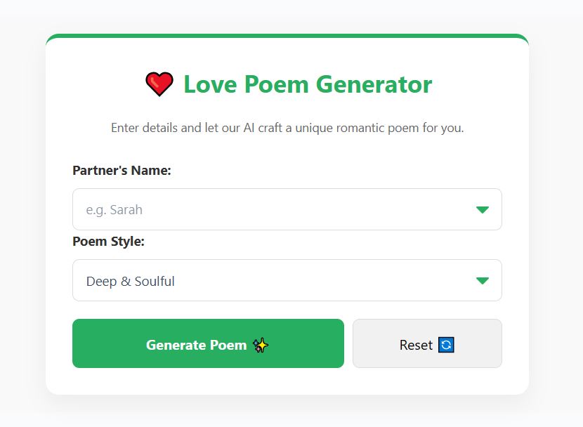Love Poem Generator
