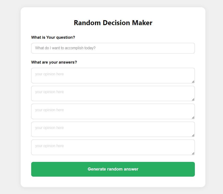 Random Decision Maker